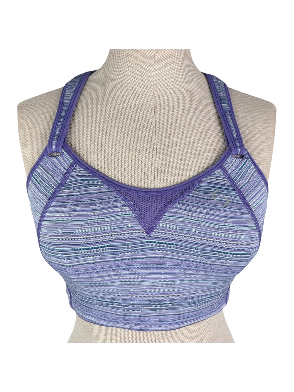 Brooks Rebound Racer Sports Bra sz 36C * Moving Comfort Purple Racerback Running